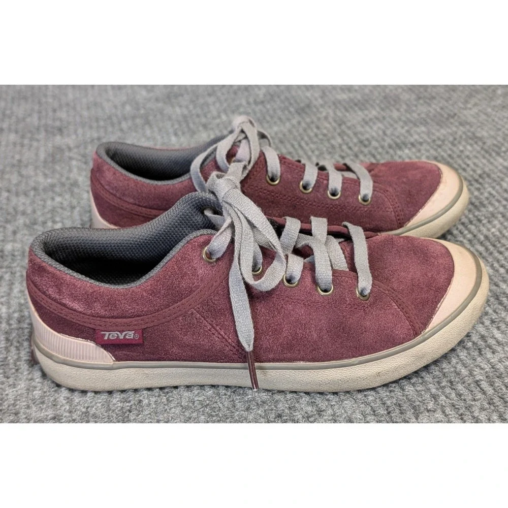 Teva FreeWheel‎ Sneakers Shoes Womens 7.5 Purple Suede Low Top Casual Gorpcore
